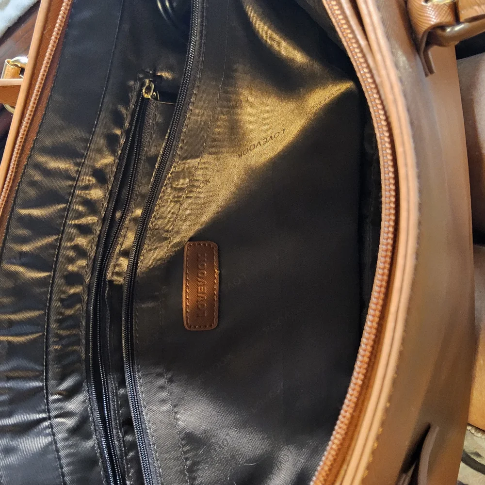 NWOT Brown Laptop Bag with Adjustable and Detachable Strap